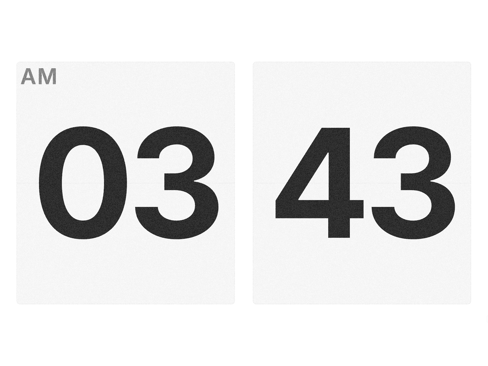 Free Notion clock widget with a minimal monochrome design
